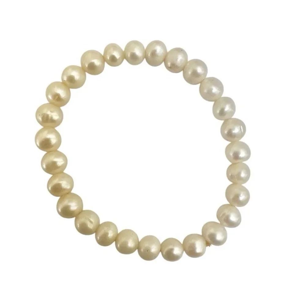 Authentic pearl stretchy bracelet